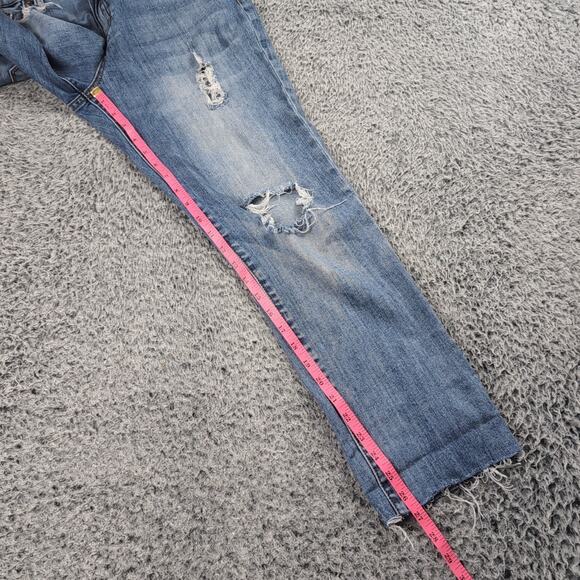 KUT From The Kloth Jeans Women 10 Blue Mid Rise Stretch Denim Casual Distressed - Picture 8 of 10